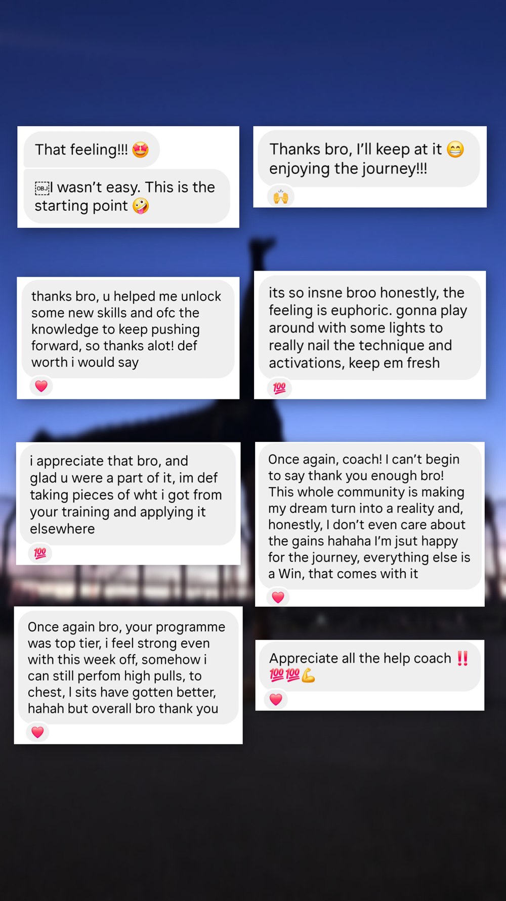 Client message about unlocking new skills with Felix
